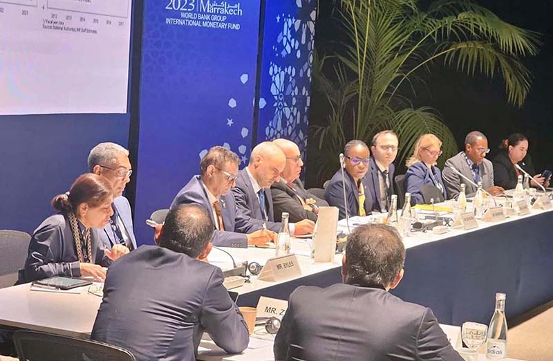 Federal Minister for Finance, Revenue, and Economic Affairs, Dr. Shamshad Akhtar, attends a significant event on the theme of "Making the IMF supported programs work" during the annual meetings of WB/IMF