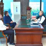 Pakistan Tehreek-e-Insaf's Central Information Secretary, Mr Rauf Hassan, and Barrister Umair, called on President Dr Arif Alvi