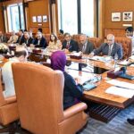 President Dr Arif Alvi chairing the 6th Senate Meeting of the Shaheed Zulfiqar Ali Bhutto Medical University, at Aiwan-e-Sadr