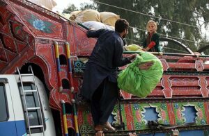 llegal immigrants families living in Pakistan arrived outside the United Nations High Commissioner for Refugees (UNHCR) repatriation center to voluntarily return to Afghanistan following Pakistan's government decision to deport all illegally staying foreigners from the country after October 31st.