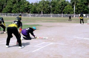Final match between Lahore and Azad Kashnir Blind Cricket team during Cholistan Blind Cricket Tropy 2023 at the Stadium