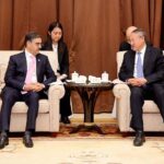 Caretaker Prime Minister Anwaar-ul-Haq Kakar meets with the Deputy Party Secretary of Xinjiag Production and Construction Corps Mr. Li Yifei