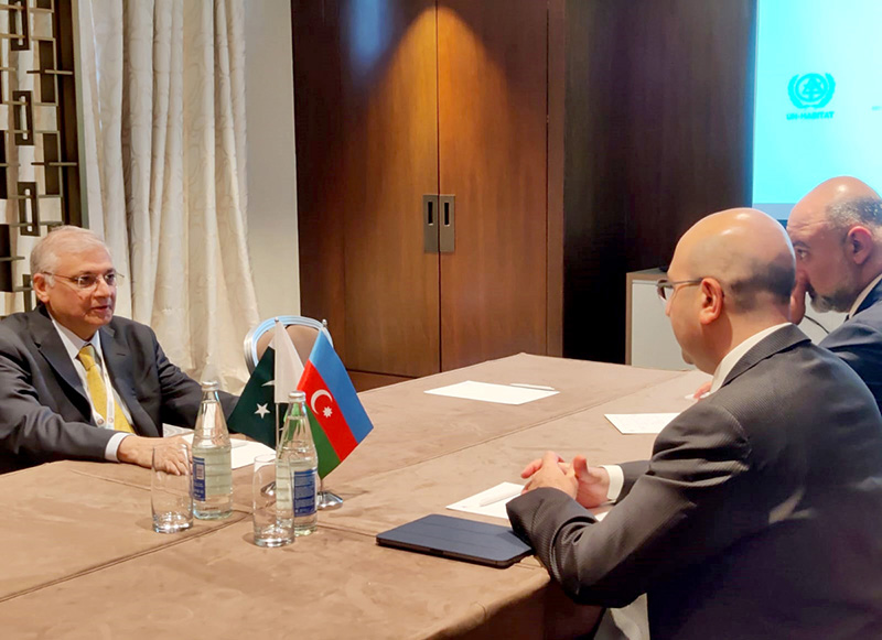 Pakistan's Caretaker Planning Minister for Development & Special Initiatives, Muhammad Sami Saeed meets with the Chairman State Committee on Urban Planning & Architecture, Azerbaijan Anar Guliyev