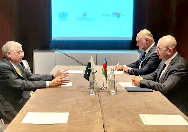 Pakistan's Caretaker Planning Minister for Development & Special Initiatives, Muhammad Sami Saeed meets with the Chairman State Committee on Urban Planning & Architecture, Azerbaijan Anar Guliyev
