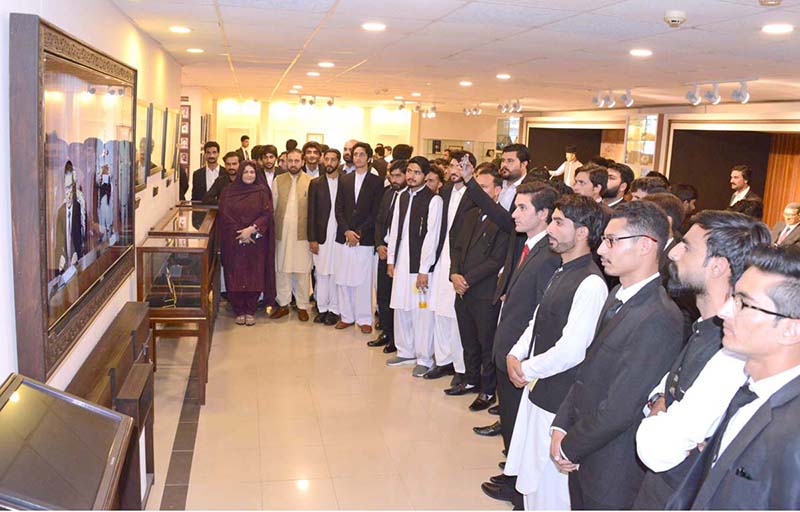 Students and faculty members of the Shaheed Benazir Bhutto University (SBBU) Sheringal, Upper Dir visiting Senate Museum at Parliament House