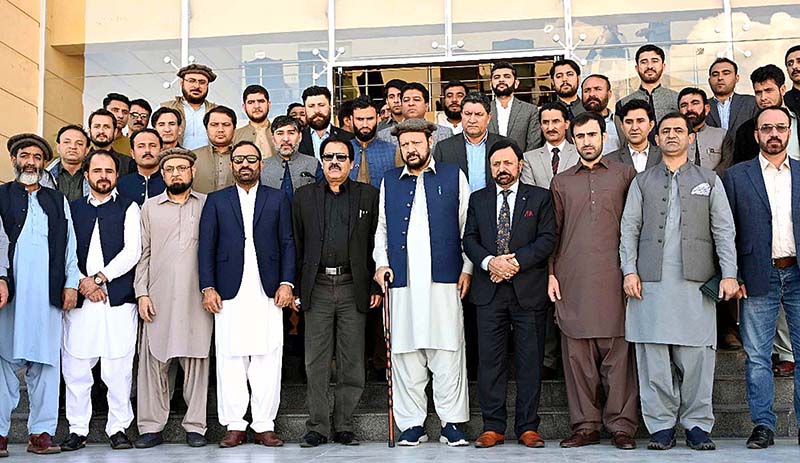 Chief Minister Gilgit-Baltistan Haji Gulbar Khan giving away certificate among the participant of workshop for the local Bodies Election.