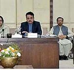 Senator Khalida Ateeb, Chairperson Senate Standing Committee on Industries and Production presiding over a meeting of the committee at Parliament House