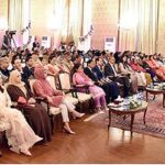 First Lady Begum Samina Alvi addressing a Breast Cancer Awareness program, at Aiwan-e-Sadr