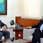 Country Director World Bank, Njay Benhassine calls on Caretaker Minister for Planning Development & Special Initiatives Muhammad Sami Saeed to discuss the progress and implementation projects for rehabilitation and reconstruction in the flood effected areas. Secretary Awais Manzur Sumra and senior officials of the Ministry attended the meeting.