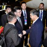 Mr. Wang Zhigang, Minister of Science & Technology of China receiving Caretaker Prime Minister Anwaar-ul-Haq Kakar upon his arrival