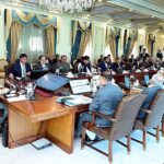The Caretaker Prime Minister Anwaar-ul-Haq Kakar chairs a meeting of the Caretaker Federal Cabinet