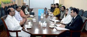 Mir Shai Mazar Baloch, Director General (COORD/PDU), Senate attending a meeting between the PDU and Team of Muslim Hands at Parliament House