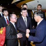 Mr. Wang Zhigang, Minister of Science & Technology of China receiving Caretaker Prime Minister Anwaar-ul-Haq Kakar upon his arrival