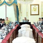 The Caretaker Prime Minister Anwaar-ul-Haq Kakar chairs a meeting of the Caretaker Federal Cabinet