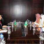 Federal Health Minister Dr Nadeem Jan meeting with Saudia Arabia Health minister Fahad bin Abdur Rehman Aljalajel in Cairo on side lines of 70th Who Regional Committee Meeting