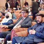 Chief Minister Gilgit-Baltistan Haji Gulbar Khan attending GB Investment Roadshow event at a local hotel