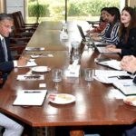 Mir Shai Mazar Baloch, Director General (COORD/PDU), Senate attending a meeting between the PDU and team of Italian agency for development cooperation, AICS office for Pakistan and for Afghanistan, at Parliament House