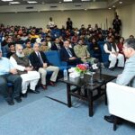 Caretaker Prime Minister Anwaar-ul-Haq Kakar participates in an interactive session with the students of Lahore University of Management Sciences (LUMS)