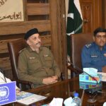 DSP Traffic Mohammad Qasim is addressing to the Traffic Awareness Seminar at Chamber of Commerce