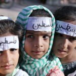 Children participating in a rally outside press club while thousands of people protested across the country after Friday prayers against Israel’s siege and fierce bombing on the Gaza Strip in retaliation to Hamas attacks