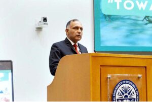 Chairman NDMA Lt Gen Inam Haider Malik addressing during Seminar on National Resilience Day organized by NDMA at NUST University