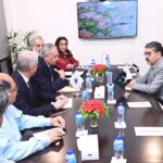 Caretaker Prime Minister Anwaar-ul-Haq Kakar receives a briefing in Lahore University of Management Sciences (LUMS)