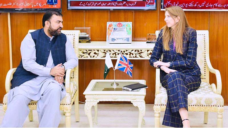 British High Commissioner Jane Marriott calls on Caretaker Federal Minister for Interior Sarfraz Ahmed Bugti