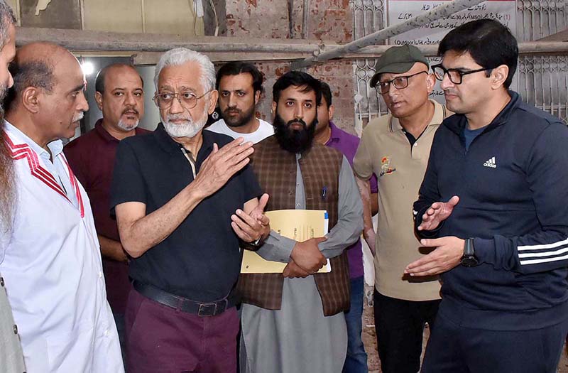 Caretaker Minister for health Punjab, Prof. Javed Akram visiting Allama Iqbal teaching hospital