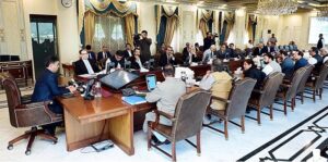 The Caretaker Prime Minister Anwaar-ul-Haq Kakar chairs a meeting of the Federal Cabinet