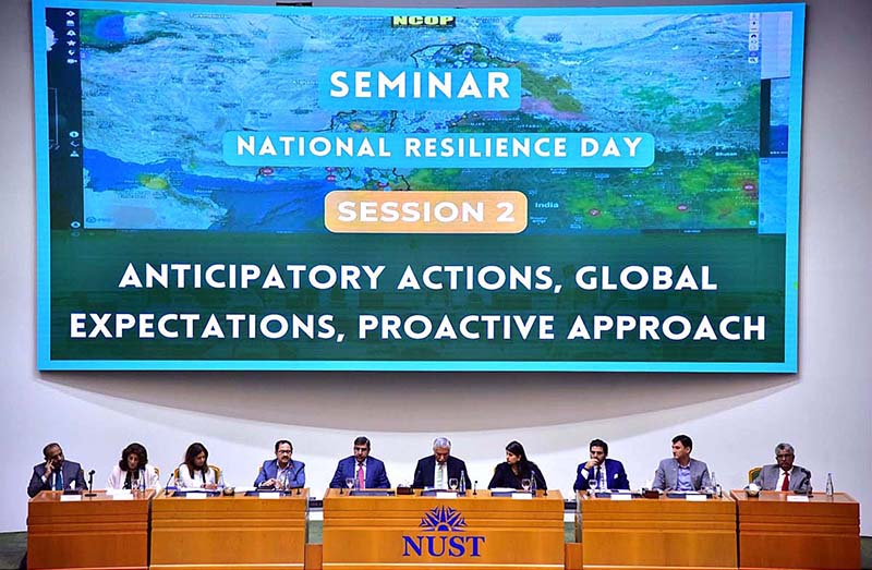 Panel discussion during Seminar on National Resilience Day organized by NDMA at NUST University