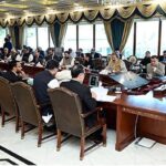 The Caretaker Prime Minister Anwaar-ul-Haq Kakar chairs a meeting of the Federal Cabinet