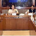 Senator Mrs. Rubina Khalid, Chairperson Senate Standing Committee on Maritime Affairs presiding over a meeting of the committee at Parliament House