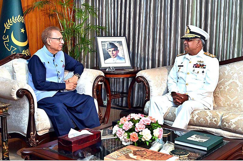 The newly-appointed Chief of Naval Staff, Admiral Naveed Ashraf, called on President Dr Arif Alvi, at Aiwan-e-Sadr