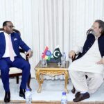 Ethiopian Ambassador to Pakistan, Mr. Jemal Beker called on the Caretaker Minister for Federal Education and Professional Training, Madad Ali Sindhi