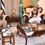 Chairman Senate, Muhammad Sadiq Sanjrani and Senators offering Fateha for the departed soul of mother in law of Moulana Fazal Ur Rehman at his residence