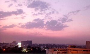 An attractive view during Sunset in the City