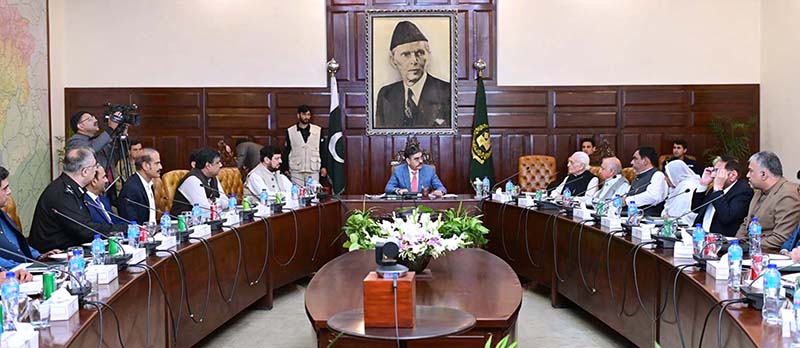 The Caretaker Prime Minister Anwaar-ul-Haq Kakar chairs a meeting on the matters related to Khyber Pakhtunkhwa