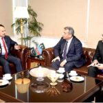 Azerbaijan Ambassador called on Federal Caretaker health minister Dr. Nadeem Jan in his office