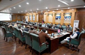 Chief Minister Gilgit-Baltistan Haji Gulbar Khan chairing cabinet meeting
