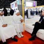 Caretaker Federal Minister for IT and Telecommunication Dr. Umar Saif in a meeting with Dr. Mohamed Al Kuwaiti, Head of UAE Cyber Security, at GITEX Global 2023