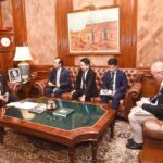 Ambassador of Japan Mitsuhiro along with the delegation of WADA calls on Sindh Governor Kamran Khan Tessori at Governor House