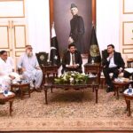 The delegation of All Pakistan Oil Tankers and Goods Transporters Association calls on Sindh Governor Kamran Khan Tessori at Governor House