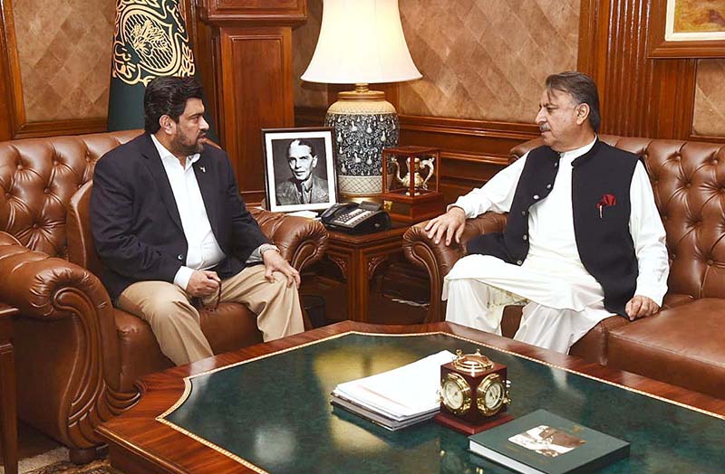 Governor Sindh Kamran Khan Tessori meets with Governor Balochistan Abdul Wali Khan Kakar at Governor House