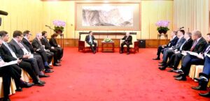 Caretaker Prime Minister Anwaar-ul-Haq Kakar meets Russian President Vladimir Putin on the sidelines of 3rd Belt and Road Forum