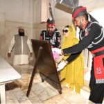 Special Assistant to Prime Minister for Human Rights and Women Empowerment Ms. Mushaal Hussein Mullick presenting floral wreath at Mazar-e-Iqbal