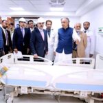 Caretaker Prime Minister Anwaar-ul-Haq Kakar visits the newly constructed Emergency Ward during his visit to Mayo Hospital