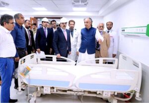 Caretaker Prime Minister Anwaar-ul-Haq Kakar visits the newly constructed Emergency Ward during his visit to Mayo Hospital
