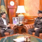 DIG SSU Maqsood Memon calls on Sindh Governor Kamran Khan Tessori at Governor House