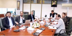 Caretaker Minister for Privatisation, Fawad Hasan Fawad in a meeting with Management of FWBL to resolve the issues hindering privatisation process of the entity and in order to speed up the Privatisation FWBL
