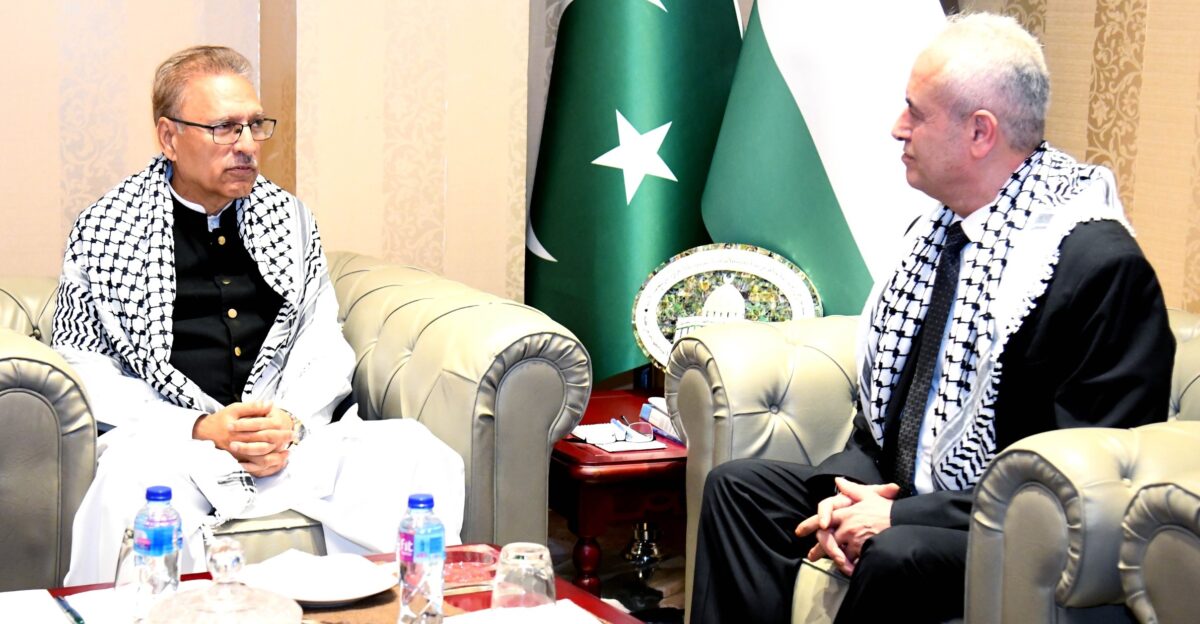 President visits Palestine embassy;